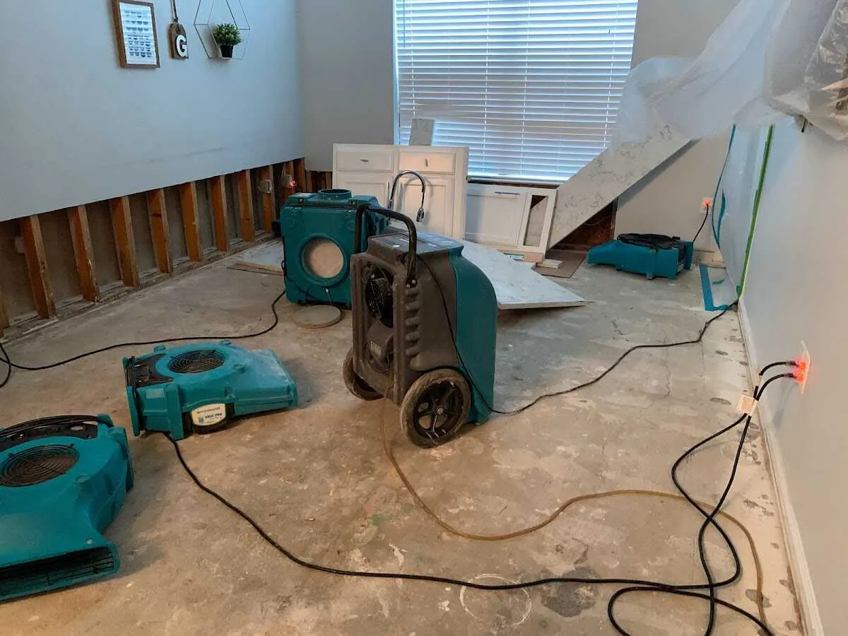 Dehumidifier in flood-cut room for Water Extraction & Removal in Orting